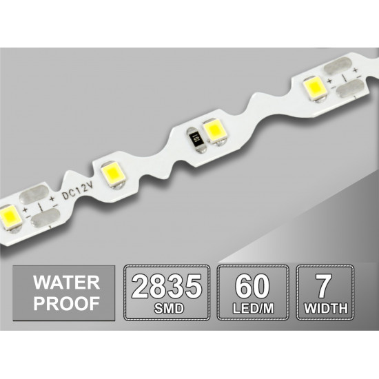 S-shaped “BENDABLE LED” 7mm LED strip.  50 metre roll